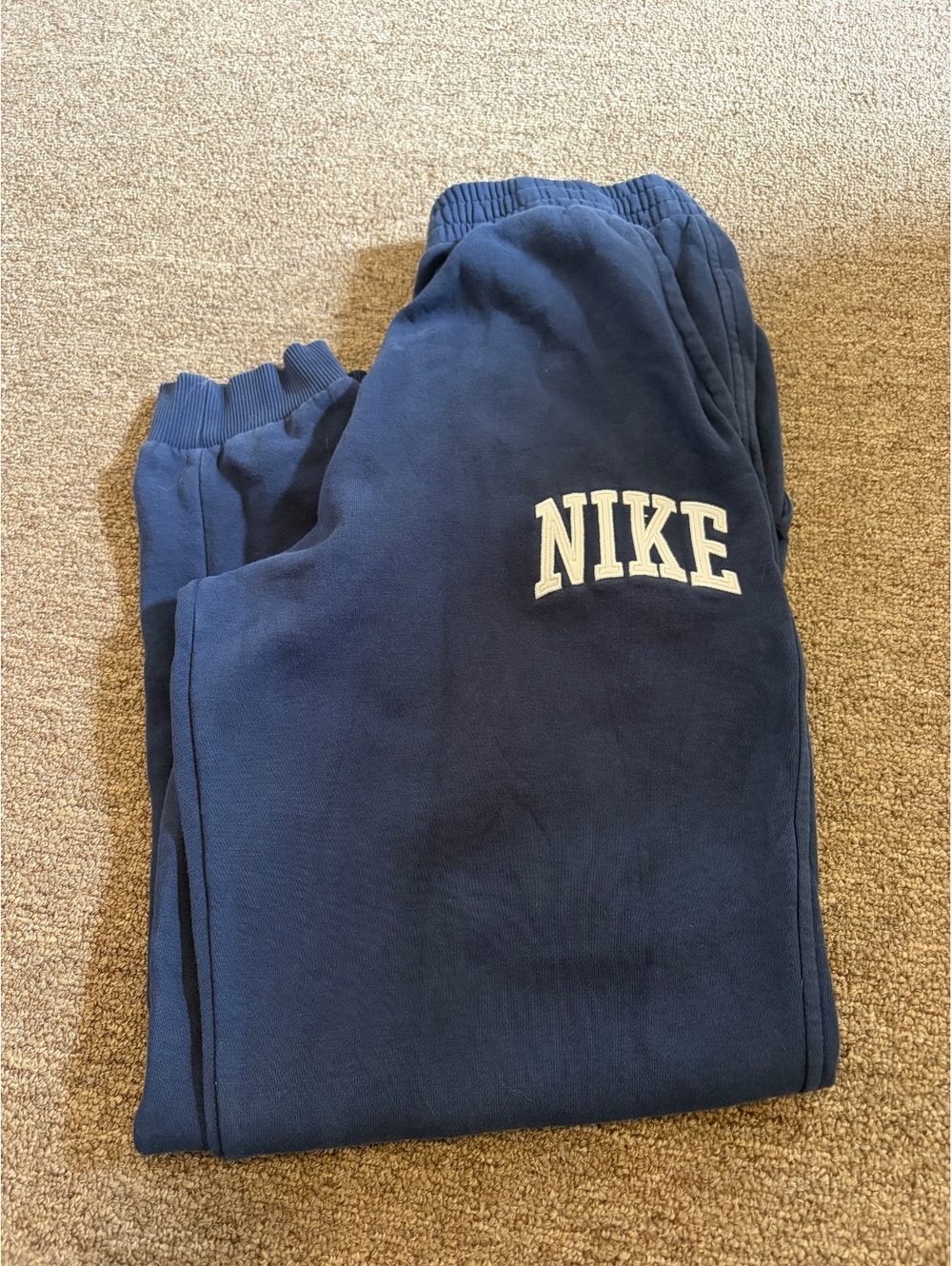 Nike kids embroidered y2k streetwear Navy Blue Sweatpants XL